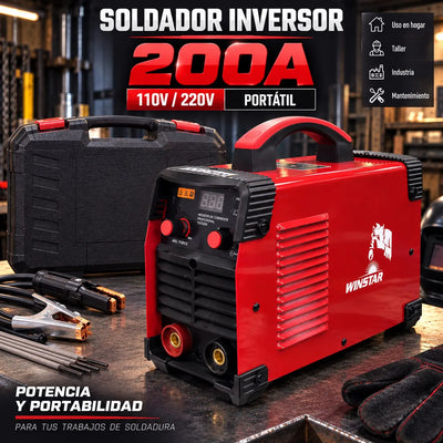 Soldador Inversor Winstar 200A 110V / 220V Portátil