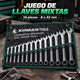 Juego de Llaves Mixtas 8–32 mm en Acero Cromo Vanadio – 14 Piezas