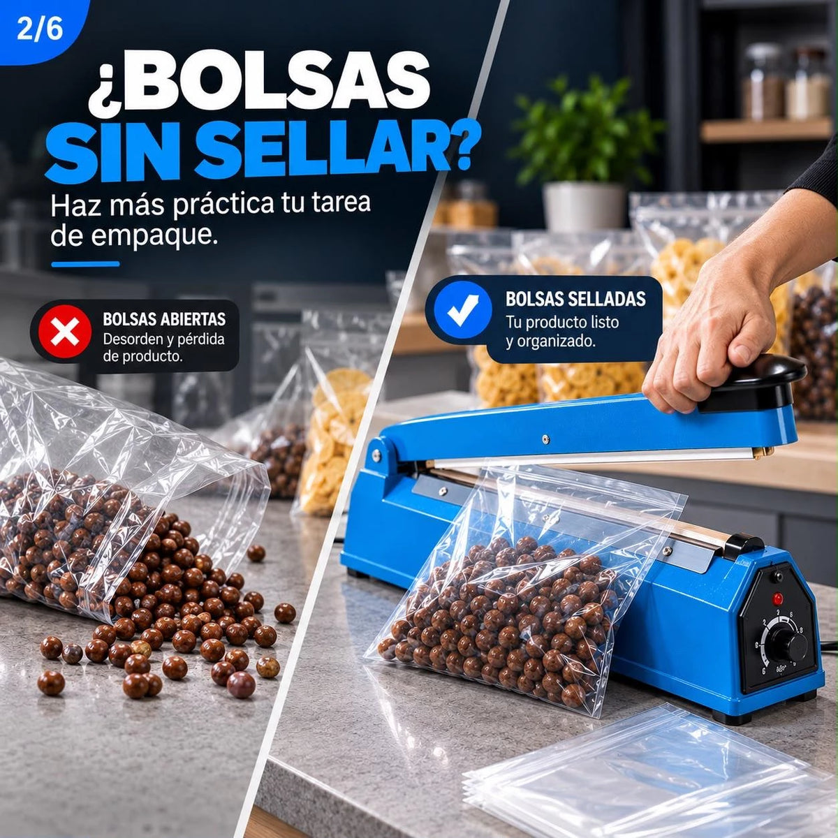 Selladora Eléctrica para Bolsas Plásticas 300 mm 110V