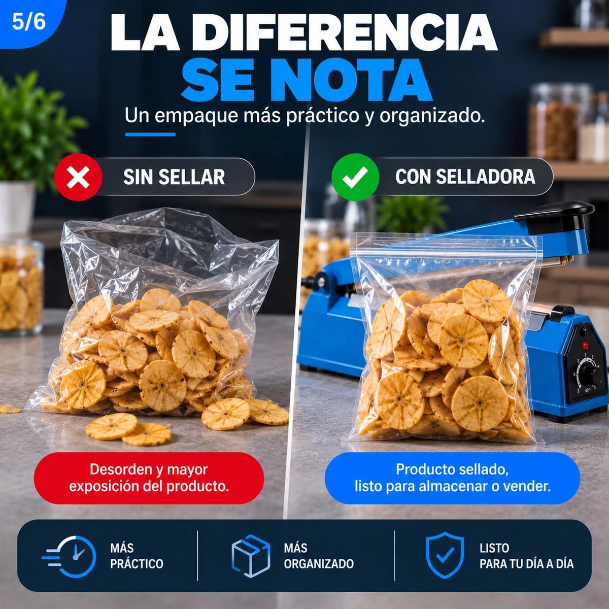 Selladora Eléctrica para Bolsas Plásticas 300 mm 110V
