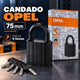 Candado Opel Negro 75 mm con 5 Llaves