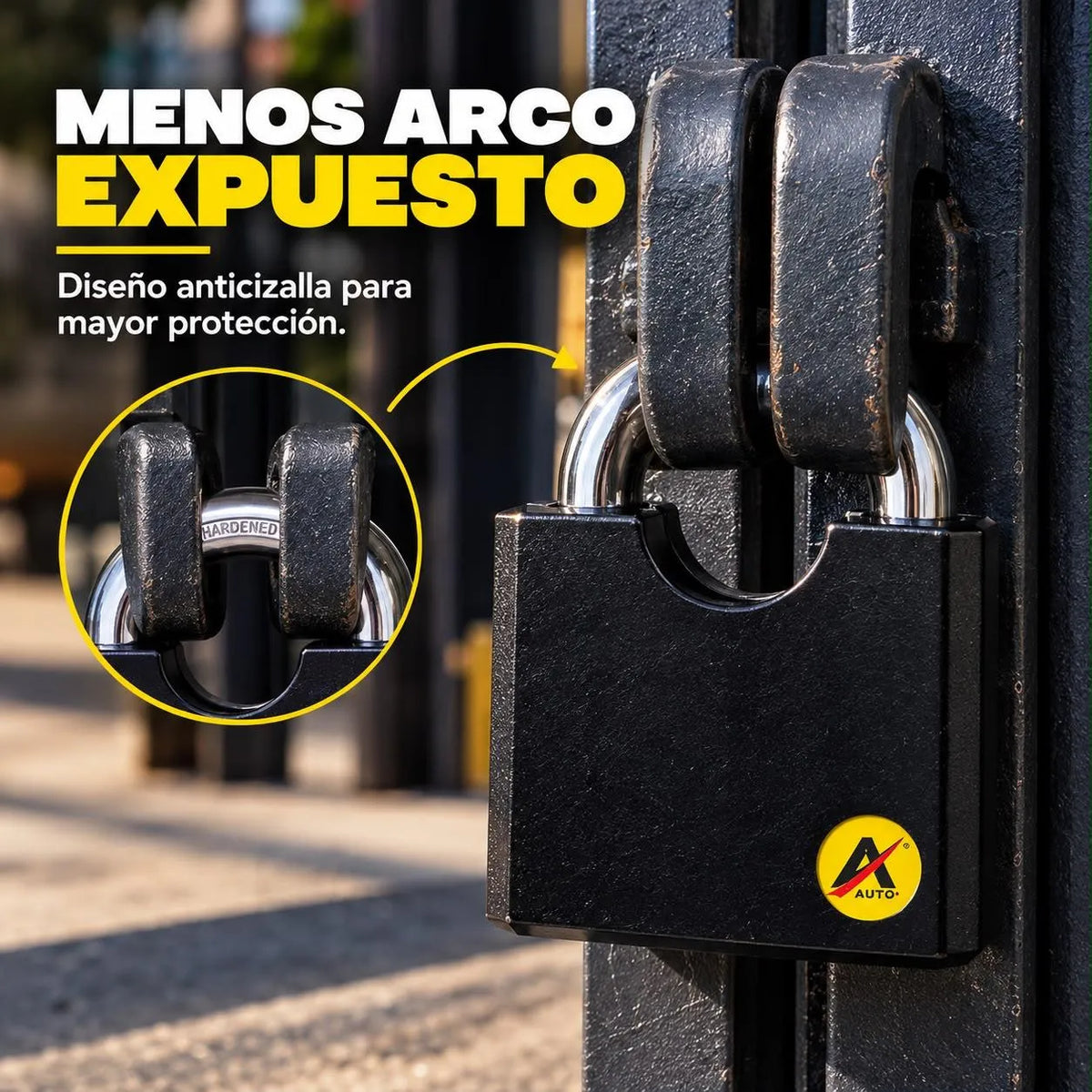 Candado Anticizalla Auto Lock 70 mm con 4 Llaves