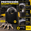 Candado Anticizalla Auto Lock 70 mm con 4 Llaves