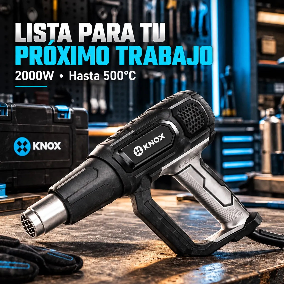 Pistola de Calor KNOX KPT400 2000W 110V 3 Temperaturas