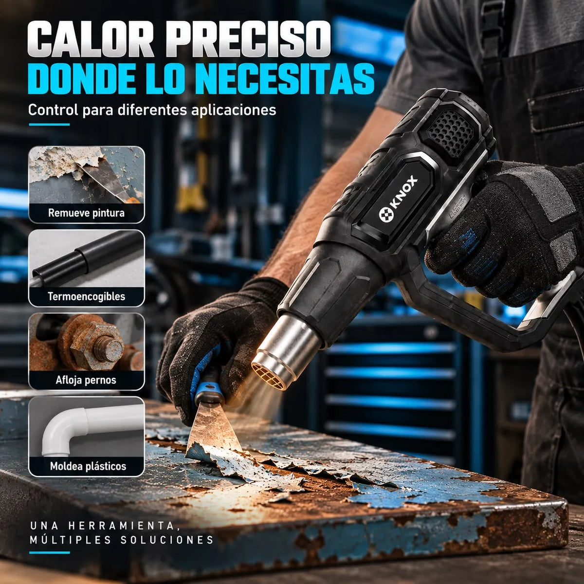 Pistola de Calor KNOX KPT400 2000W 110V 3 Temperaturas