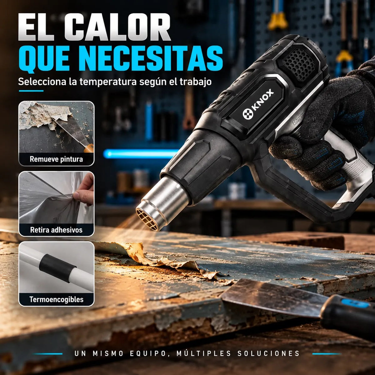 Pistola de Calor KNOX KPT400 2000W 110V 3 Temperaturas