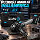 Pulidora Angular Inalámbrica KNOX 4-1/2" 21V con Batería y Maletín