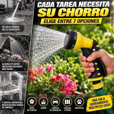 Pistola Jardinera Fontor de 7 Chorros para Riego y Limpieza