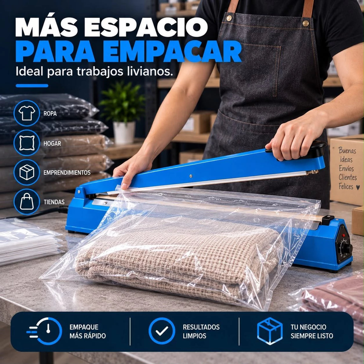 Selladora Eléctrica para Bolsas Plásticas 400 mm 110V