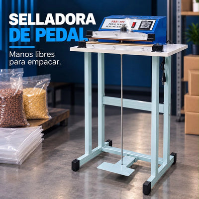Selladora de Pedal para Bolsas Plásticas FRB-400 con Temporizador Regulable