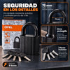 Candado Opel Negro 75 mm con 5 Llaves