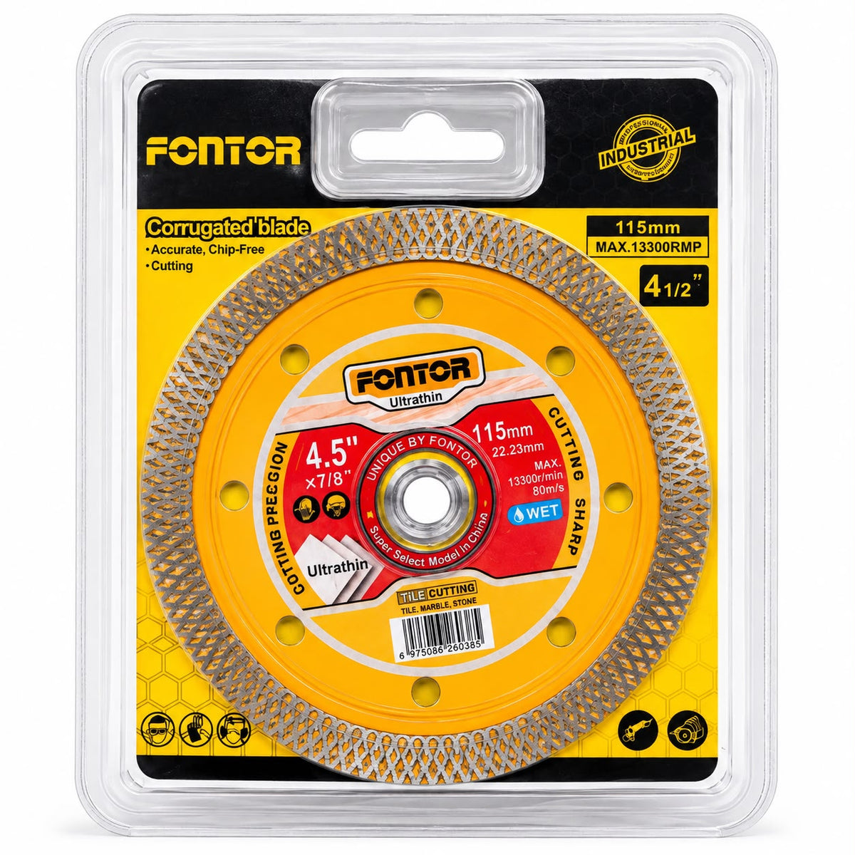 Disco Diamantado Fontor Ultradelgado 115 mm para Porcelanato y Cerámica